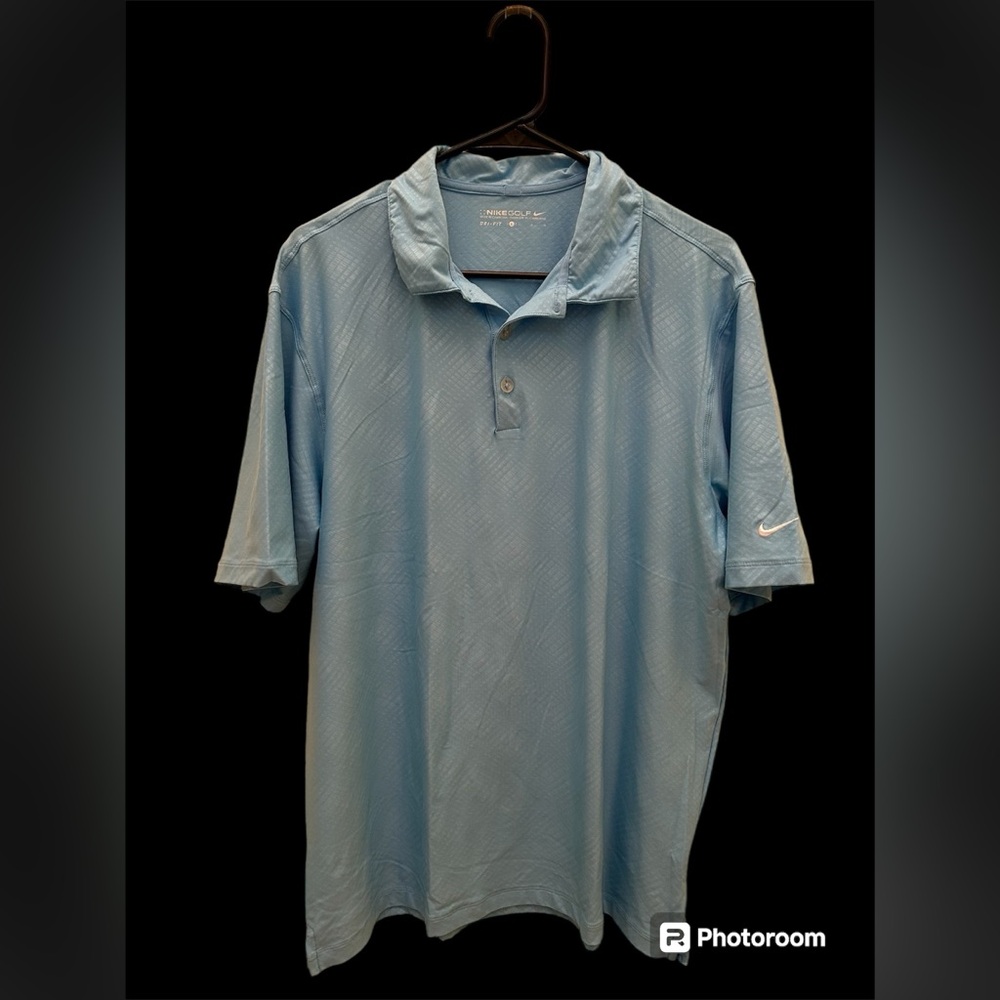 Nike Golf Dri-Fit Light Blue Polo, size L